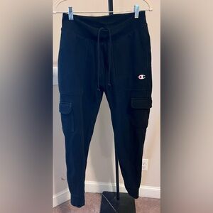 Champion Mens Black Cargo Joggers. Size M
